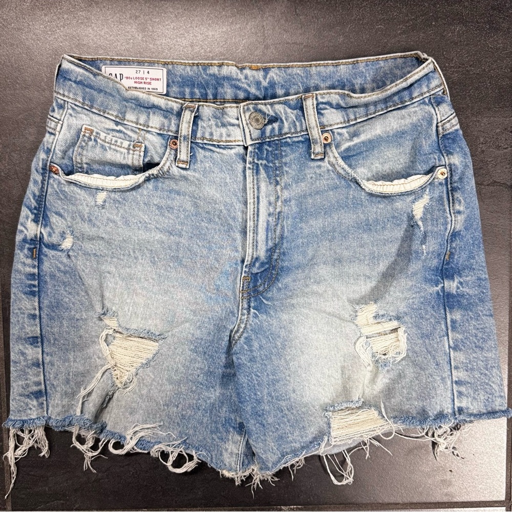 GAP Blue Jean Shorts 90s Loose 5" Short High Rise